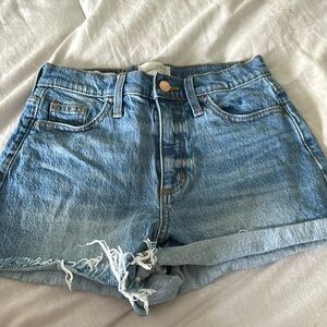 Universal Thread high rise shortie shorts medium wash